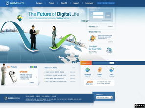 蓝色电子产品销售网页模板免费下载